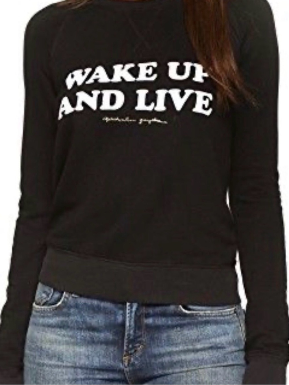 Spiritual Gangster Black Crewneck Sweatshirt with White Graphic